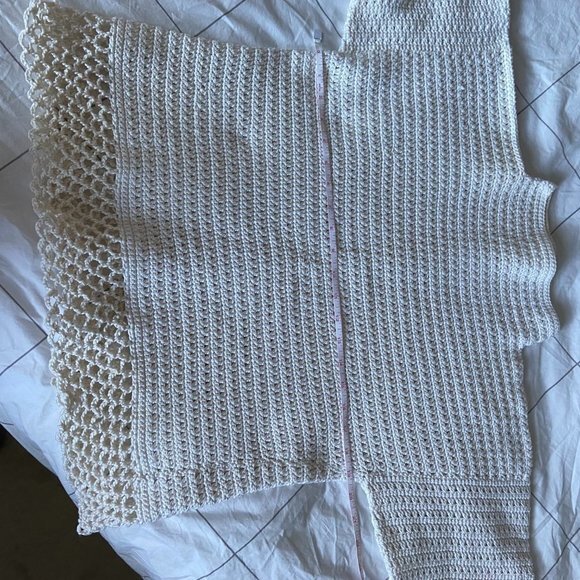 Beautiful Custom Crochet Cotton Sweater Sz M/L EUC - Picture 6 of 9